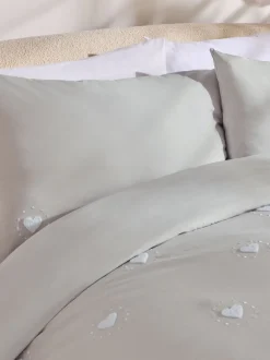 Beddengoedsets En Dekbedovertrekken*Next 100% Cotton Heart Tuft & Embroidery Duvet Cover Set