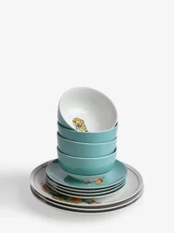 Tafelgerei|Eetservies En Pastaschalen|Next 12 -delige dinerset met teckelmotief