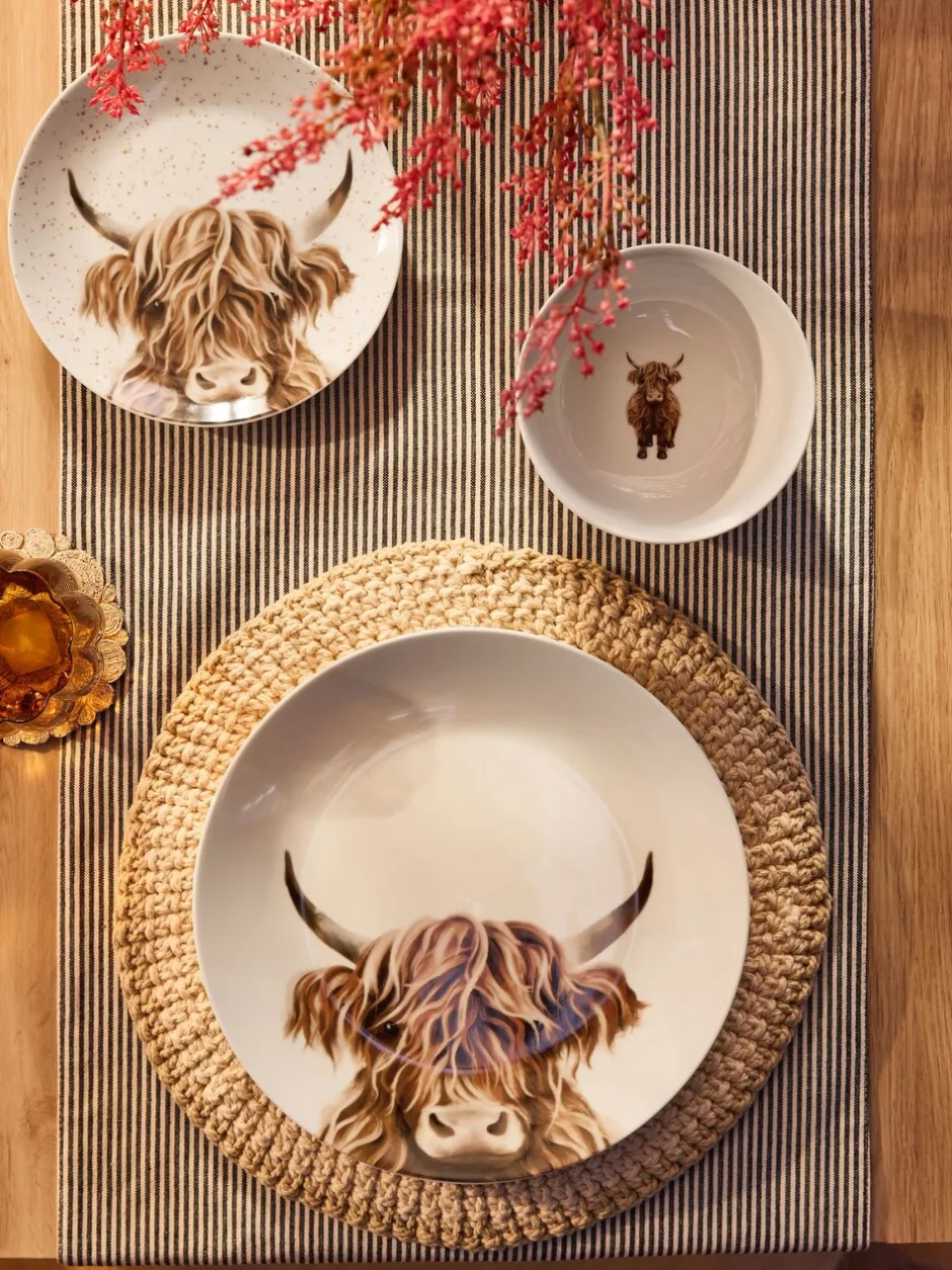 Tafelgerei|Eetservies En Pastaschalen*Next 12 -delige Hamish The Highland Cow dinerset