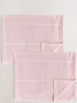 Babyartikelen En Slaapzakken |Kinderbeddengoed*Next 2 Pack 100% Cotton Baby Cellular Blanket Roze