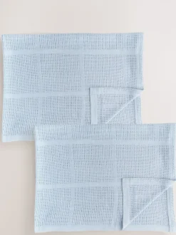 Babyartikelen En Slaapzakken |Kinderbeddengoed|Next 2 Pack 100% Cotton Baby Cellular Blanket Blauw