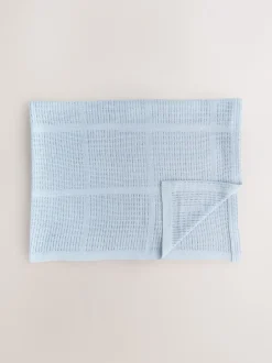 Babyartikelen En Slaapzakken |Kinderbeddengoed|Next 2 Pack 100% Cotton Baby Cellular Blanket Blauw