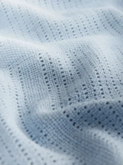 Babyartikelen En Slaapzakken |Kinderbeddengoed|Next 2 Pack 100% Cotton Baby Cellular Blanket Blauw