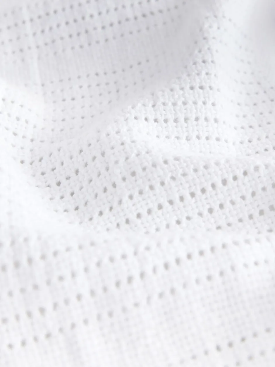 Kussentjes En Plaids|Kussentjes En Plaids|Next 2 Pack 100% Cotton Baby Cellular Blanket Wit