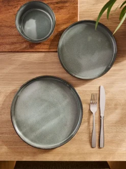 Tafelgerei|Eetservies En Pastaschalen*Next 12 Piece Dalton Reactive Glaze Dinner Set