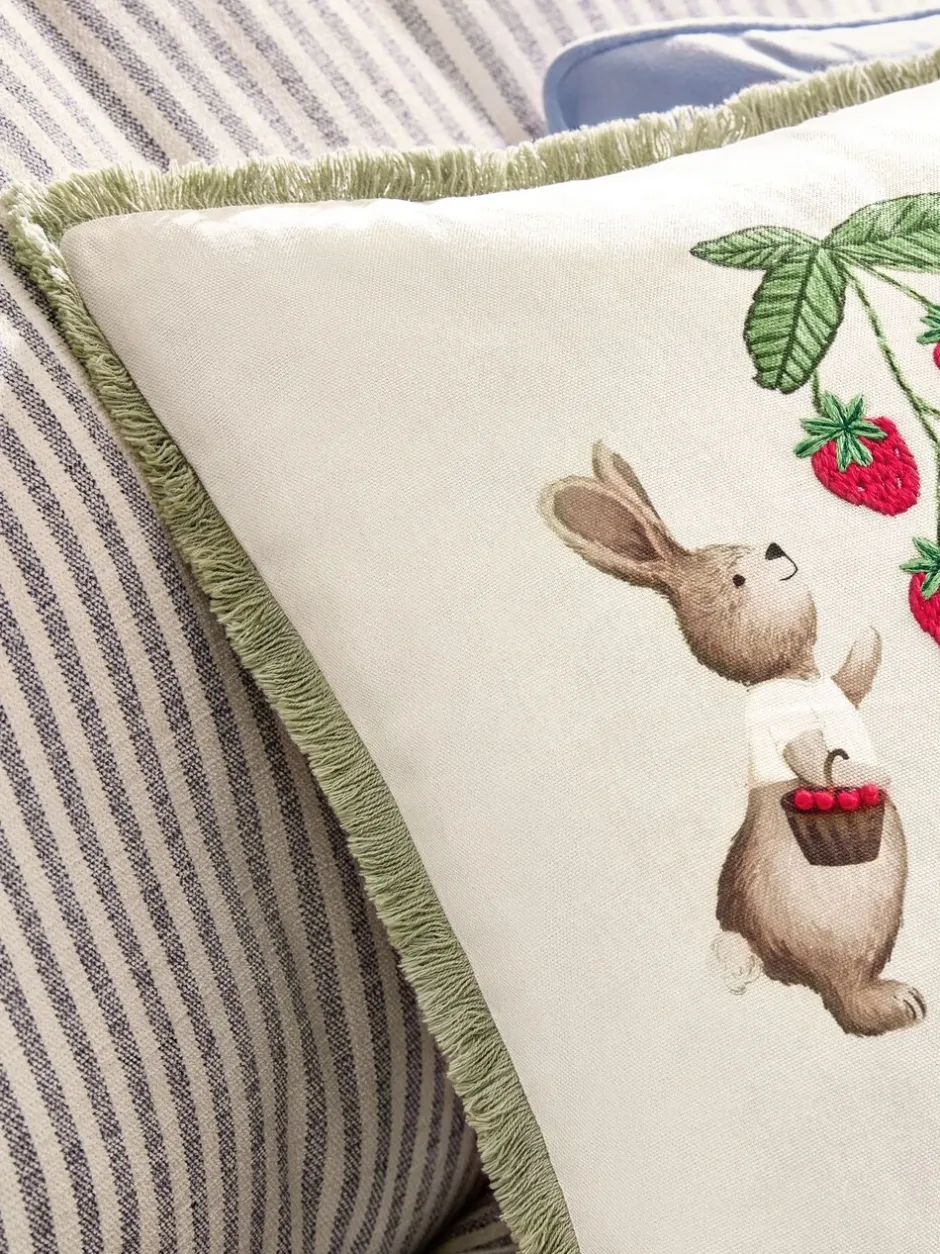 Kussentjes En Plaids|Kussentjes En Plaids*Next 43 X 43cm Bertie Bear And Rosie Rabbit Fringe Cushion