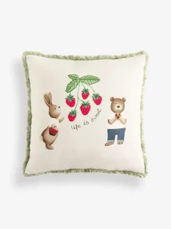 Kussentjes En Plaids|Kussentjes En Plaids*Next 43 X 43cm Bertie Bear And Rosie Rabbit Fringe Cushion