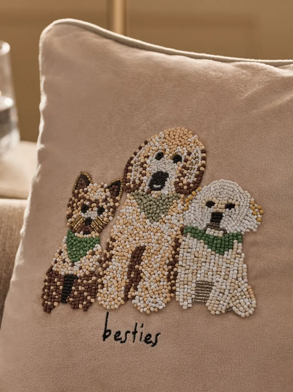 Kussentjes En Plaids|Kussentjes En Plaids*Next 35 X 35cm Embellished Dogs Cushion