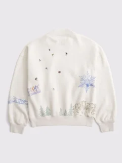 Hoody's En Sweatshirts|Abercrombie & Fitch Ski Resort Sunday Mockneck Crew Neck Sweatshirt