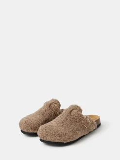Pantoffels|Accessorize Borg Clog Slippers