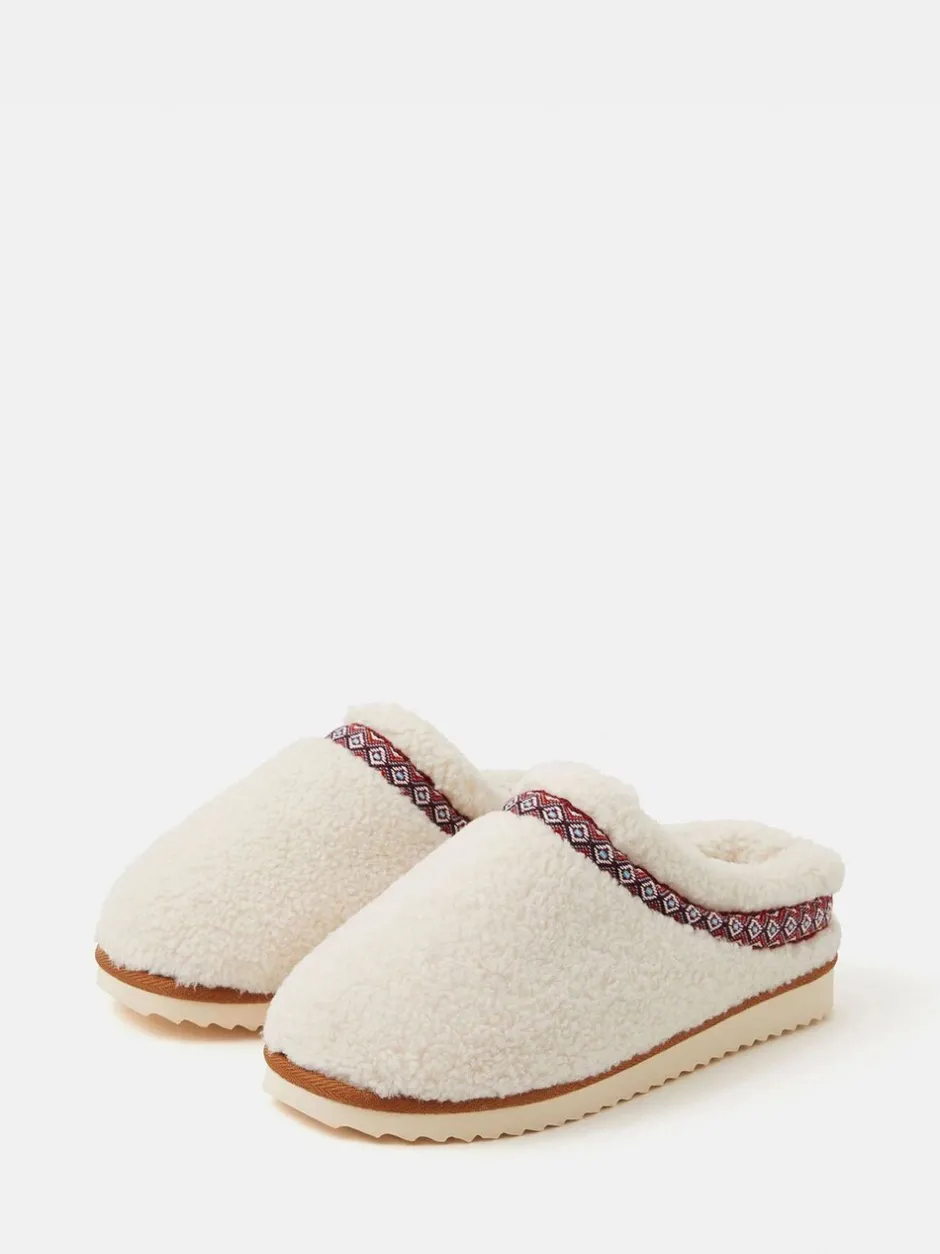 Pantoffels*Accessorize Borg Mule Slippers
