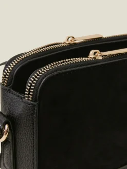 Tassen En Portemonnees*Accessorize klassieke suèdeachtige crossbodytas