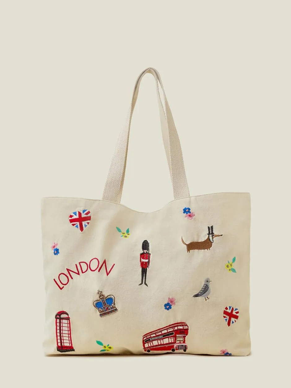 Tassen En Portemonnees*Accessorize London Embroidered Shopper Bag