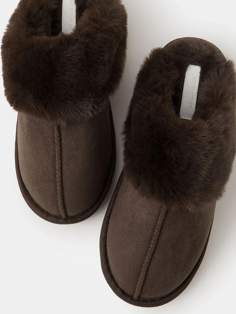 Pantoffels*Accessorize Suedette Mule Slippers