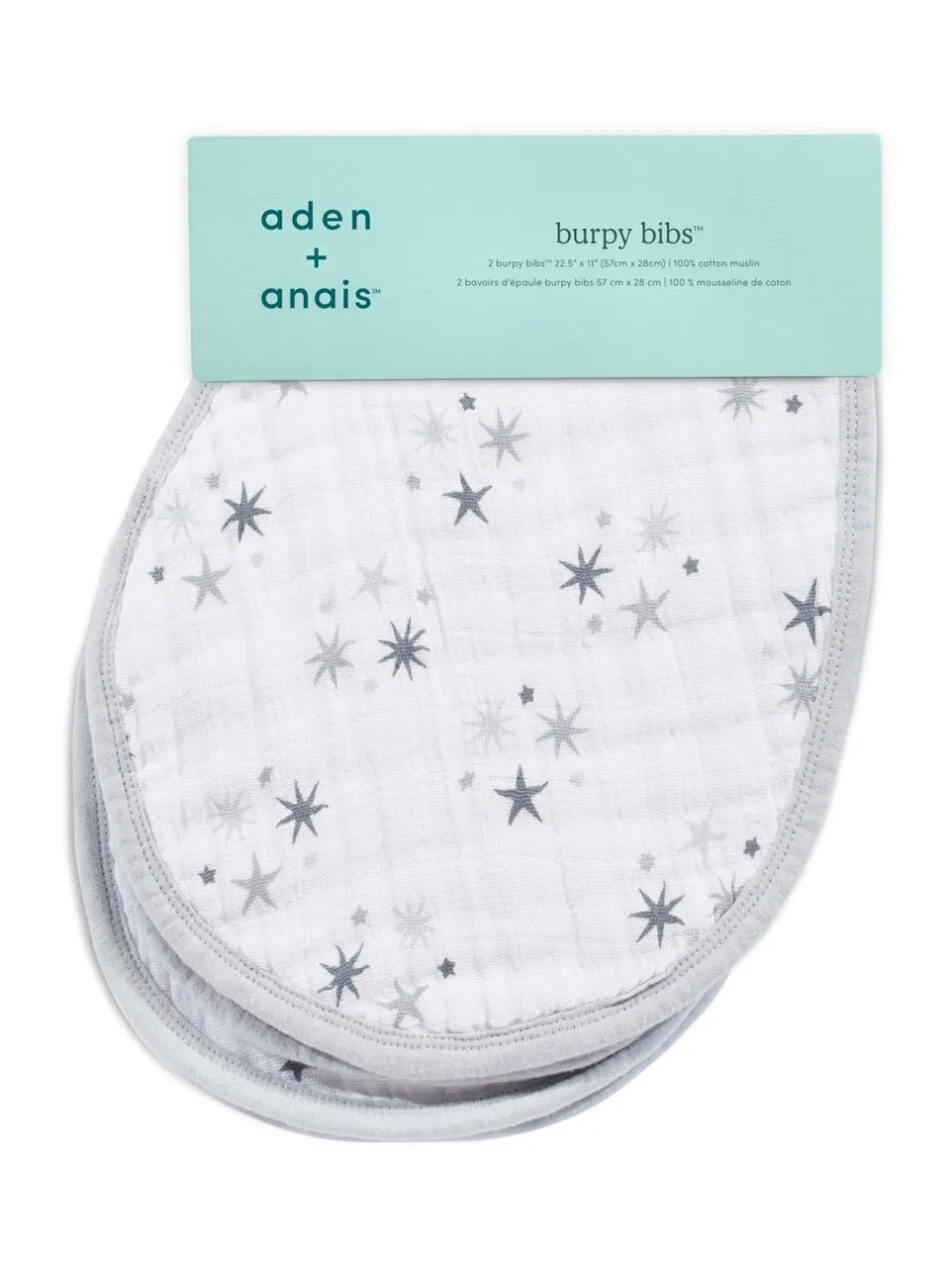 Slabbetjes*Aden + Anais Burpy mousseline Twinkle 100% katoenen slabbetjes 2 stuks