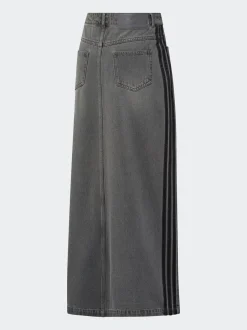 Rokken*adidas originals Adidas Original Adicolour 3-strepen denim midi pencilrok van 100% katoen