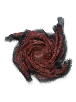 Haaraccessoires|Aela Red Paisley Scarf