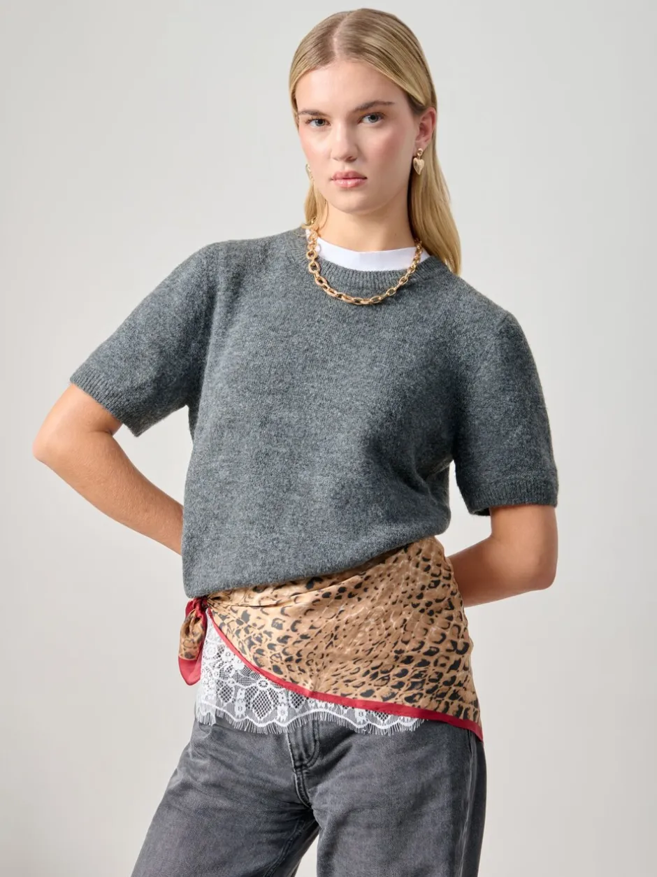 Haaraccessoires|Aela Snake Print Brown Scarf