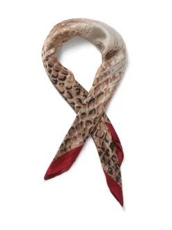 Haaraccessoires|Aela Snake Print Brown Scarf