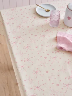 Tafelgerei|Tafellinnen En Placemats *Next Afneembaar tafelkleed met hartjes en strikjes