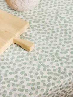 Tafellinnen En Placemats |Next Afneembaar tafellaken met stippen Grijs-groen