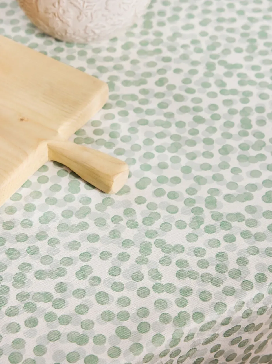 Tafellinnen En Placemats |Next Afneembaar tafellaken met stippen Grijs-groen