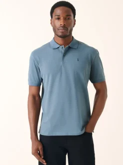 Poloshirts*Next Airforce blauw - Normale Pasvorm - Piqué poloshirt met korte mouwen