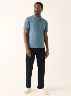 Poloshirts*Next Airforce blauw - Normale Pasvorm - Piqué poloshirt met korte mouwen