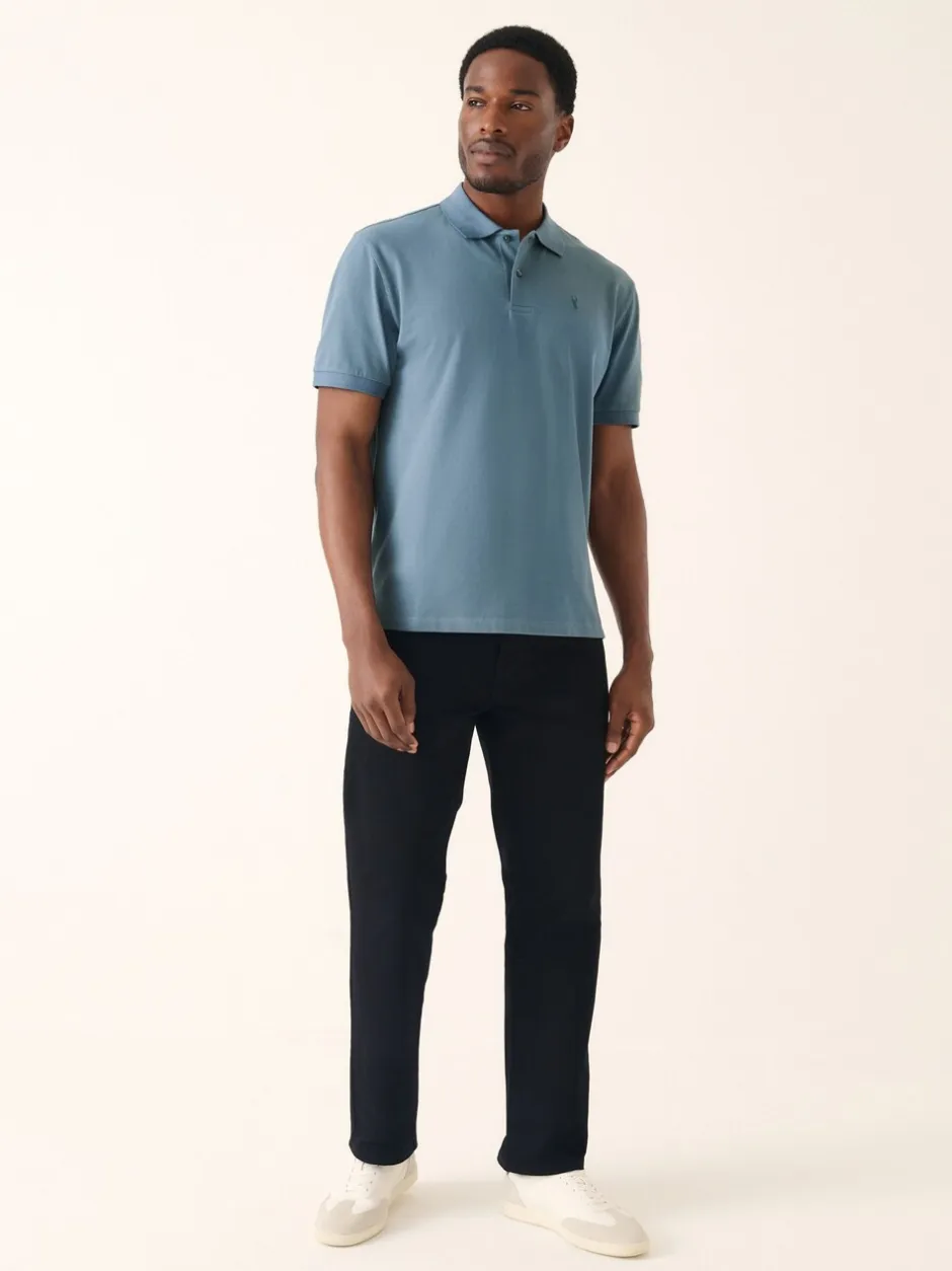 Poloshirts*Next Airforce blauw - Normale Pasvorm - Piqué poloshirt met korte mouwen