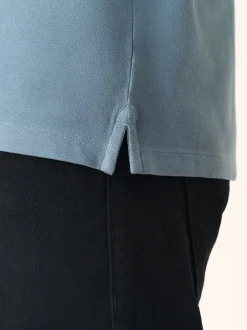 Poloshirts*Next Airforce blauw - Normale Pasvorm - Piqué poloshirt met korte mouwen