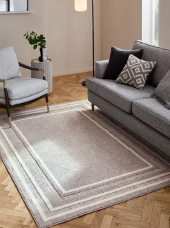 Vloerkleden En Lopers|Vloerkleden En Lopers|Next Albie Bobble Border Tapijt Lichtgrijs