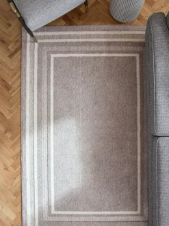 Vloerkleden En Lopers|Vloerkleden En Lopers|Next Albie Bobble Border Tapijt Lichtgrijs