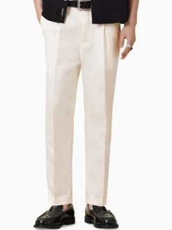 Formele Broek|All Saints AllSaints Slim Cross Tallis Linen Blend Trousers