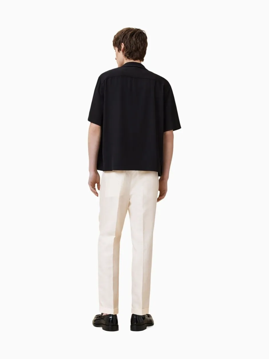 Formele Broek|All Saints AllSaints Slim Cross Tallis Linen Blend Trousers