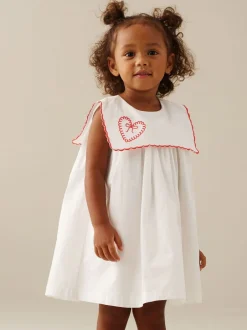 Jurken|Angel & Rocket Betty Scalloped Collar Embroidered Dress