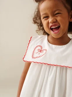 Jurken|Angel & Rocket Betty Scalloped Collar Embroidered Dress