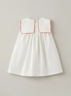 Jurken|Angel & Rocket Betty Scalloped Collar Embroidered Dress