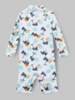 Badkleding*Angel & Rocket Brody Blauw zonbeschermend peuterzwempak met Print