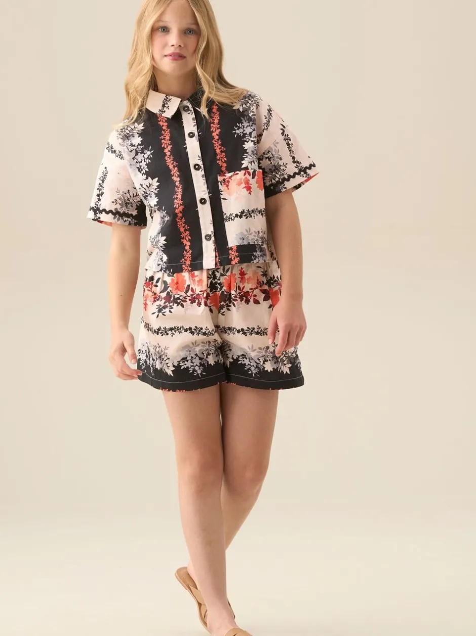 Overhemden En Blouses*Angel & Rocket Brooke Print Linen Shirt