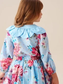 Overhemden En Blouses*Angel & Rocket Darcy Blue Print Petal Collar Top