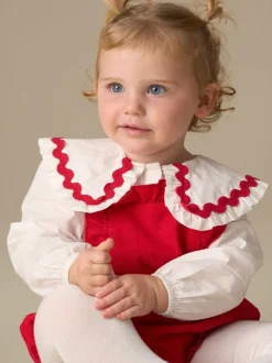Rompertjes En Tuinbroeken|Angel & Rocket Dolly Red Romper And White Rompersuit