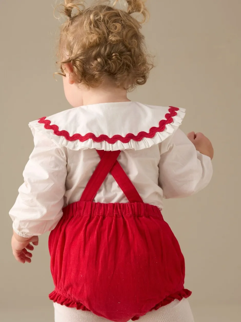 Rompertjes En Tuinbroeken|Angel & Rocket Dolly Red Romper And White Rompersuit