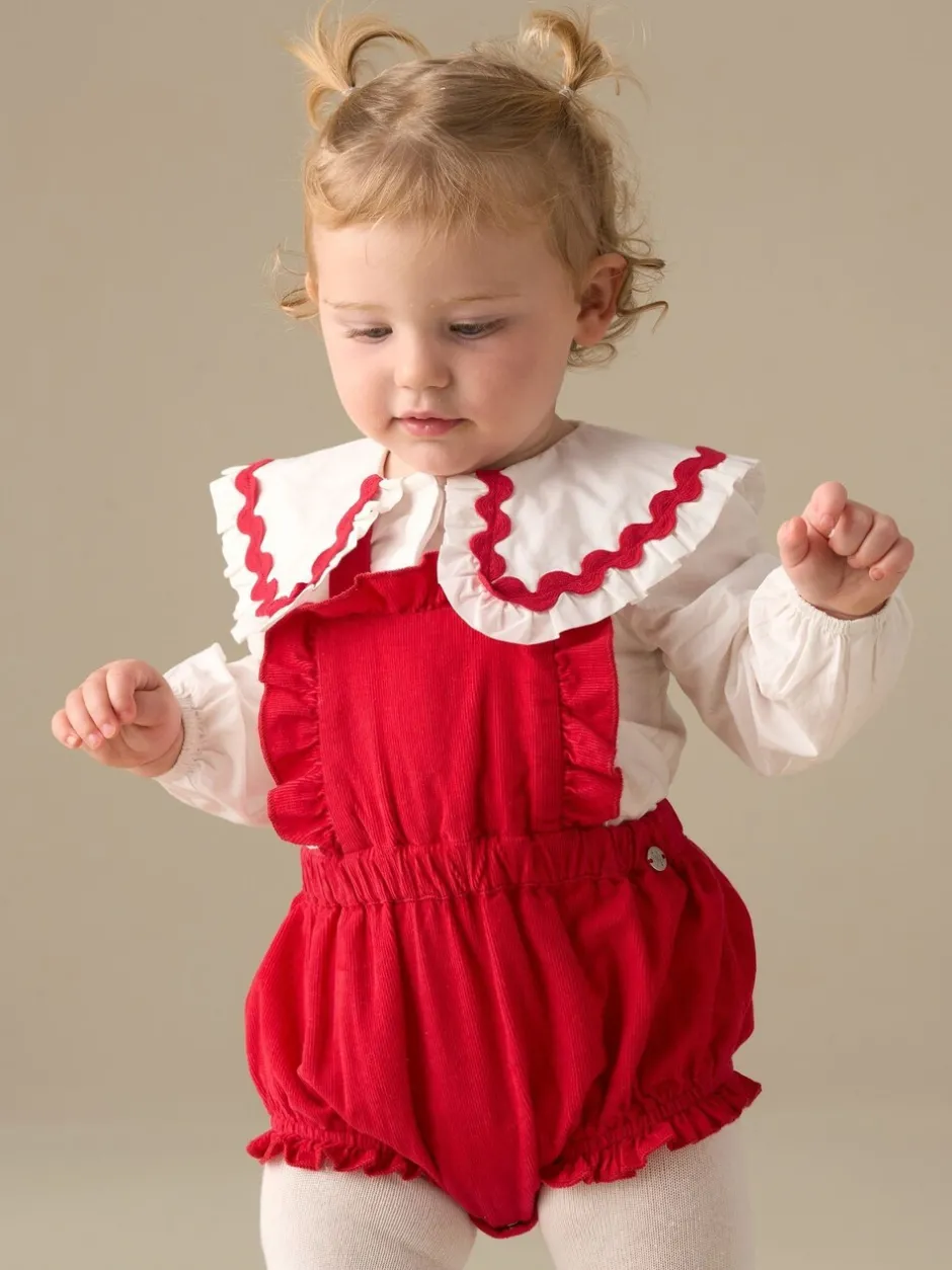 Rompertjes En Tuinbroeken|Angel & Rocket Dolly Red Romper And White Rompersuit