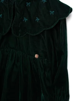 Gelegenheidskleding|Angel & Rocket Dotty Scalloped Embroidered Collar Velvet Dress