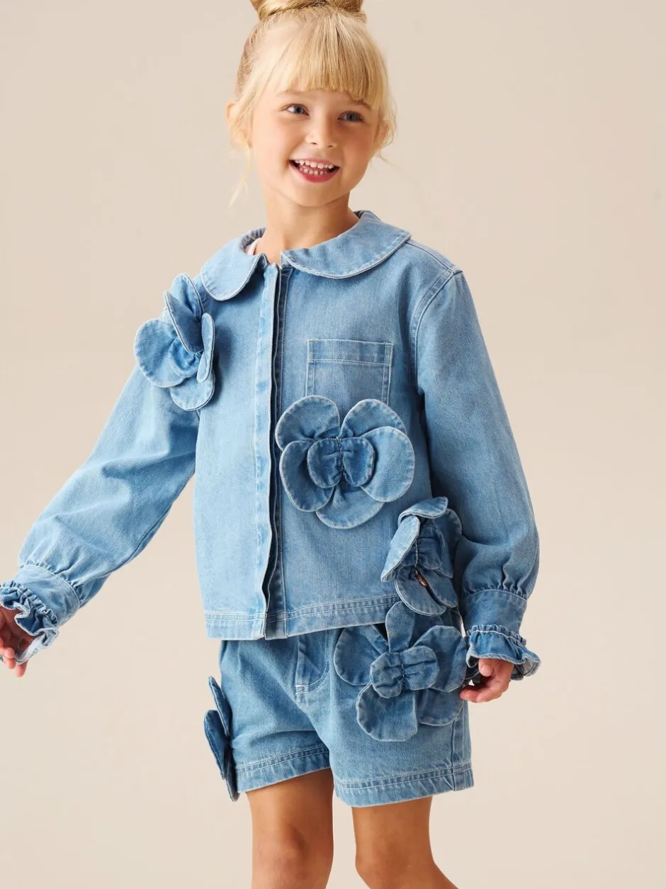 Overhemden En Blouses|Angel & Rocket Eden 3D Flower Denim Shirt