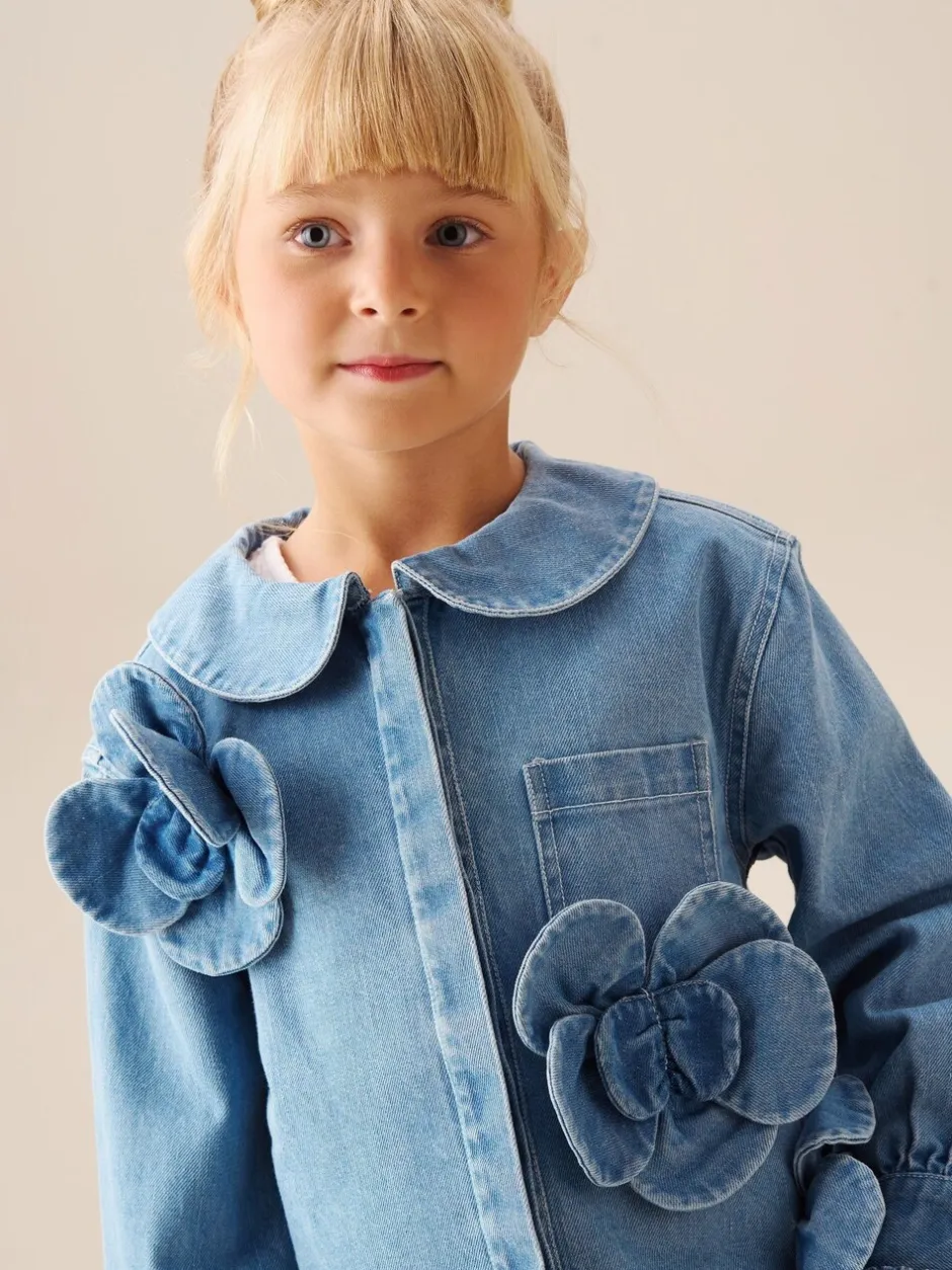 Overhemden En Blouses|Angel & Rocket Eden 3D Flower Denim Shirt