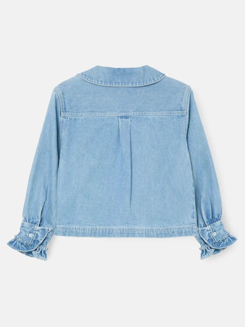 Overhemden En Blouses|Angel & Rocket Eden 3D Flower Denim Shirt