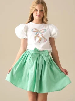 Overhemden En Blouses*Angel & Rocket Elodie Sequin Bow Puff Sleeve Blouse