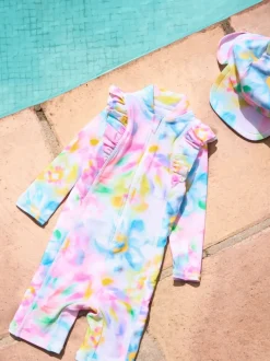Badkleding|Angel & Rocket Jodie meerkleurig zonbeschermend peuter Zwempak met Print