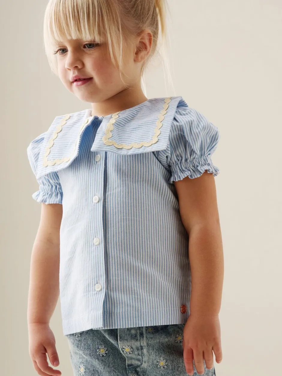 Overhemden En Blouses*Angel & Rocket Margo Ric Rac Collar Stripe Blouse